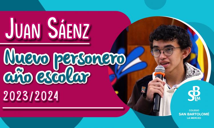 Juan Sáenz: Nuevo personero año escolar 2023/24